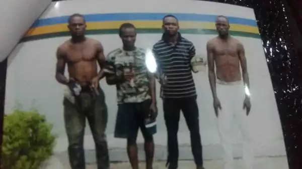 See the Four Daredevil Armed Robbers Arrested in Lekki Area of Lagos (Photo)